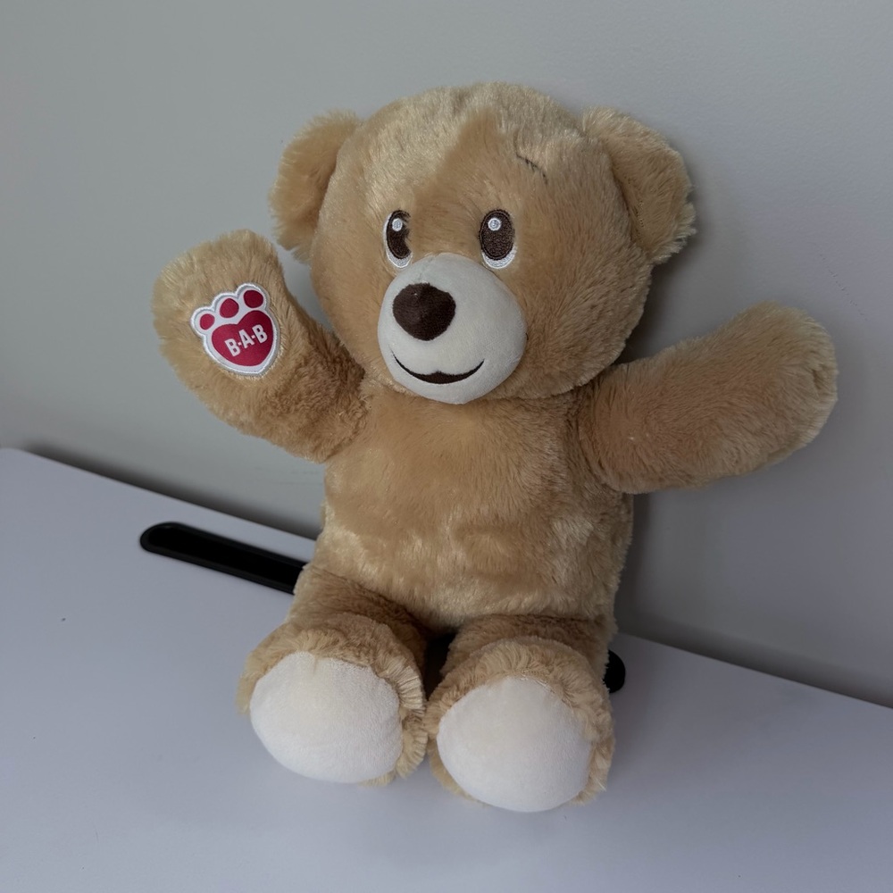 Build-A-Bear Light Brown & Cream Plush Teddy with Paw Patch - Picture 2 of 4